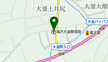 滝沢大釜簡易郵便局の地図画像