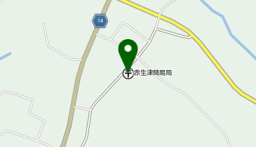赤生津簡易郵便局の地図画像