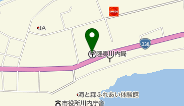 陸奥川内郵便局の地図画像