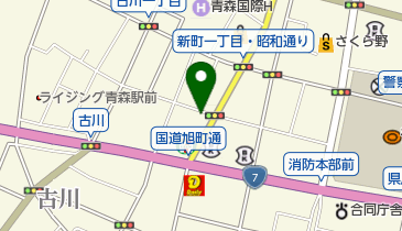 青森古川一郵便局の地図画像