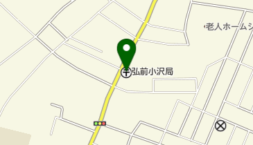 弘前小沢郵便局の地図画像