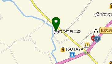 むつ中央二郵便局の地図画像