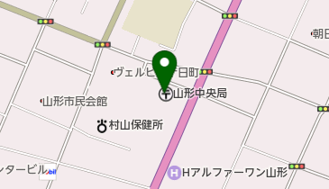 山形中央郵便局 ゆうちょ銀行 山形店の地図画像