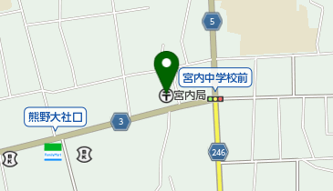 宮内郵便局の地図画像