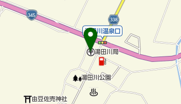 湯田川郵便局の地図画像