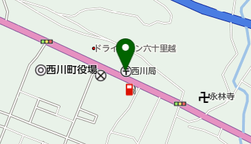 西川郵便局の地図画像
