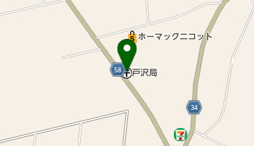 戸沢郵便局の地図画像