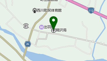 間沢郵便局の地図画像