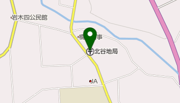 北谷地郵便局の地図画像
