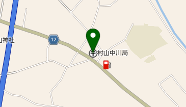 村山中川郵便局の地図画像
