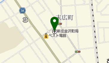 新庄金沢町郵便局の地図画像