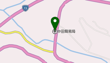 中田簡易郵便局の地図画像