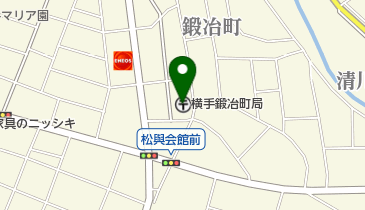 横手鍛冶町郵便局の地図画像