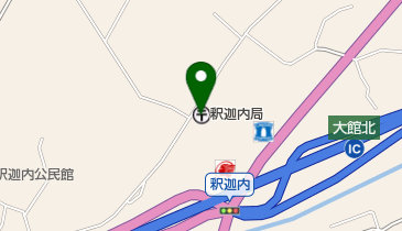 釈迦内郵便局の地図画像