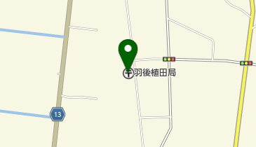 羽後植田郵便局の地図画像