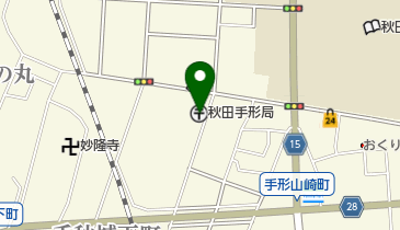 秋田手形郵便局の地図画像