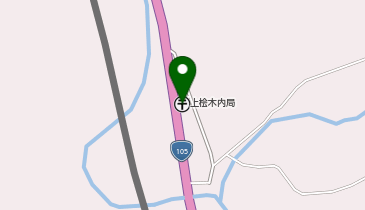 上桧木内郵便局の地図画像