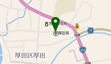 厚田郵便局の地図画像