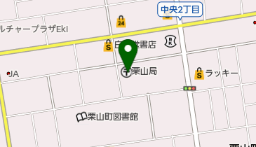 栗山郵便局の地図画像