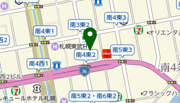 札幌南四条郵便局の地図画像