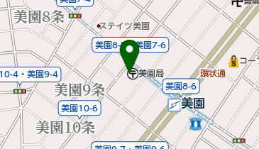 美園郵便局の地図画像