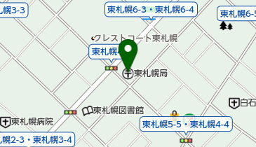 東札幌郵便局の地図画像