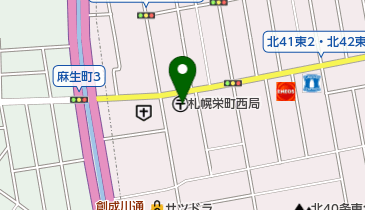 札幌栄町西郵便局の地図画像