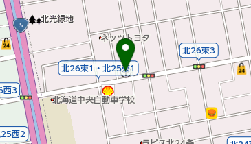 札幌北二十六条郵便局の地図画像