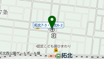 札幌拓北郵便局の地図画像
