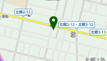 白石北郷二条郵便局の地図画像