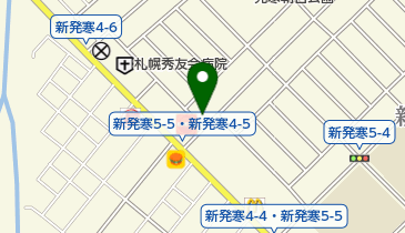 手稲新発寒郵便局の地図画像