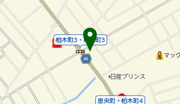 恵庭柏木中通郵便局の地図画像