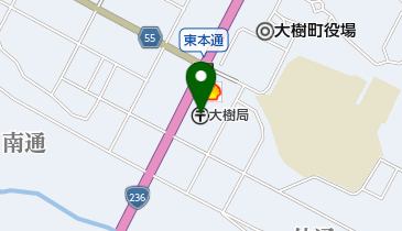 大樹郵便局の地図画像