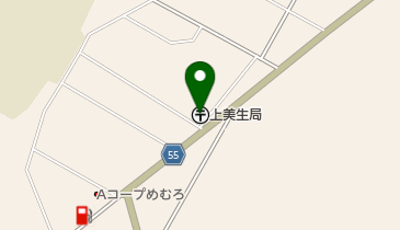 上美生郵便局の地図画像