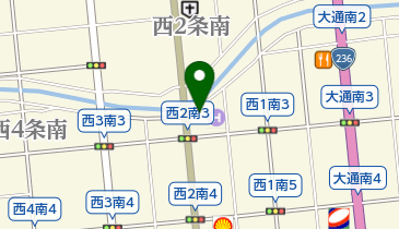 帯広西二条郵便局の地図画像