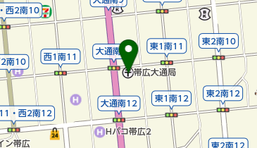 帯広大通郵便局の地図画像