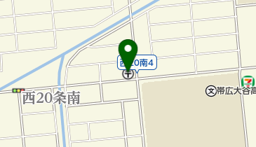 帯広西二十条郵便局の地図画像