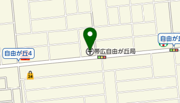 帯広自由が丘郵便局の地図画像