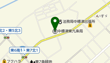 中標津東九条郵便局の地図画像