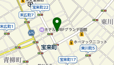 函館宝来郵便局の地図画像