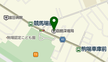 函館深堀郵便局の地図画像