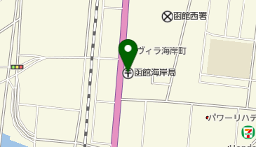 函館海岸郵便局の地図画像