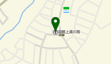 函館上湯川郵便局の地図画像