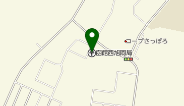 函館西旭岡郵便局の地図画像