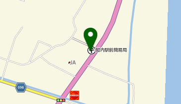 知内駅前簡易郵便局の地図画像