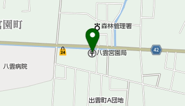 八雲宮園郵便局の地図画像