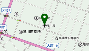 滝川郵便局の地図画像