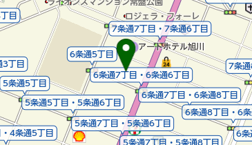 旭川中央郵便局の地図画像