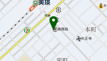 美瑛郵便局の地図画像