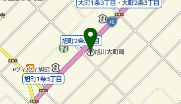 旭川大町郵便局の地図画像